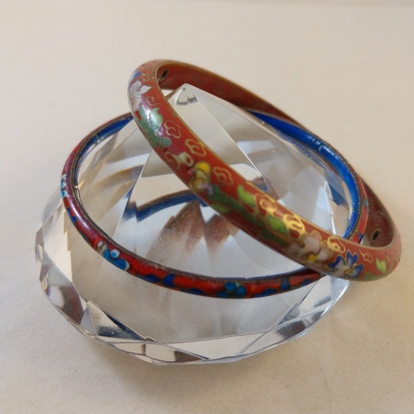 Colorful Cloisonné Bangle Set - Picture 9 of 16
